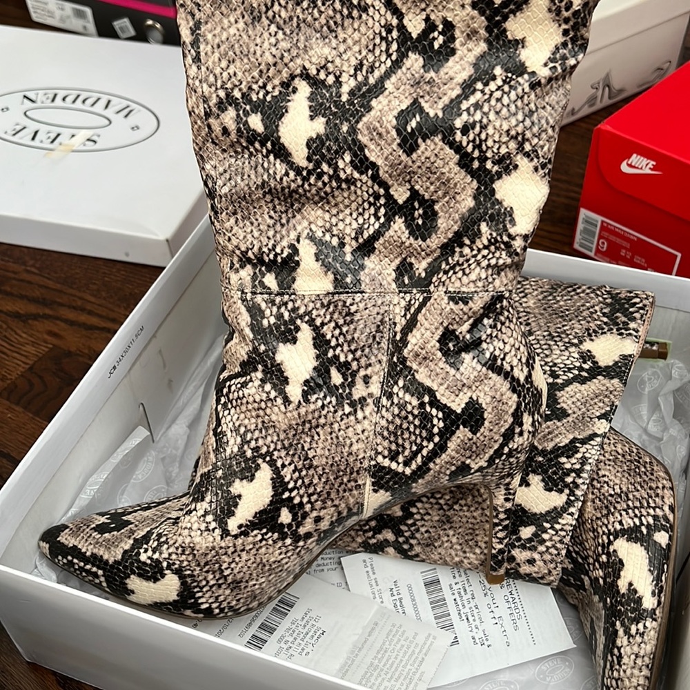 Steve Madden Kimari snake skin boots